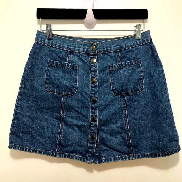BDG blue denim skirt size Medium - Picture 3 of 9